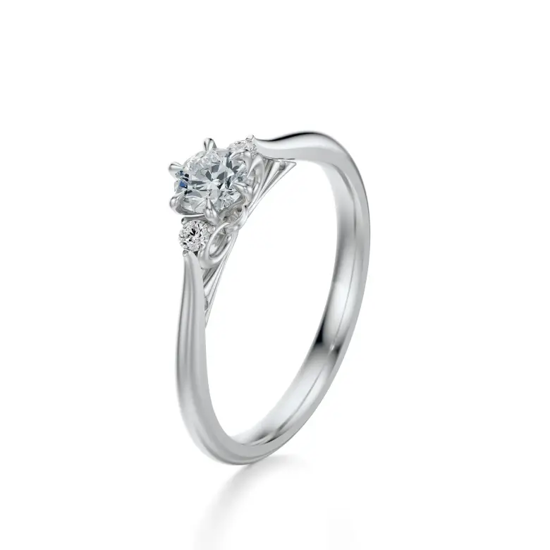 Pierścionek białe złoto z diamentami AJPZ_068